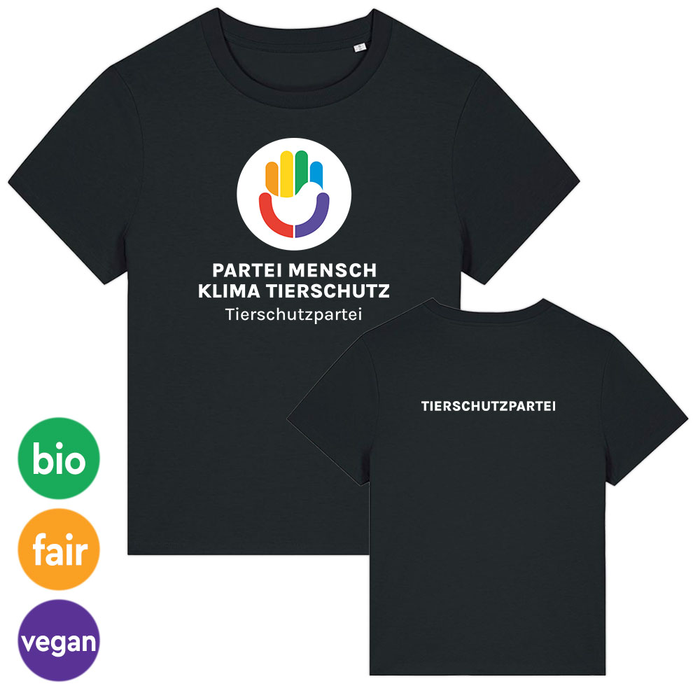 T-Shirt »Logo + TIERSCHUTZPARTEI« femininer Schnitt