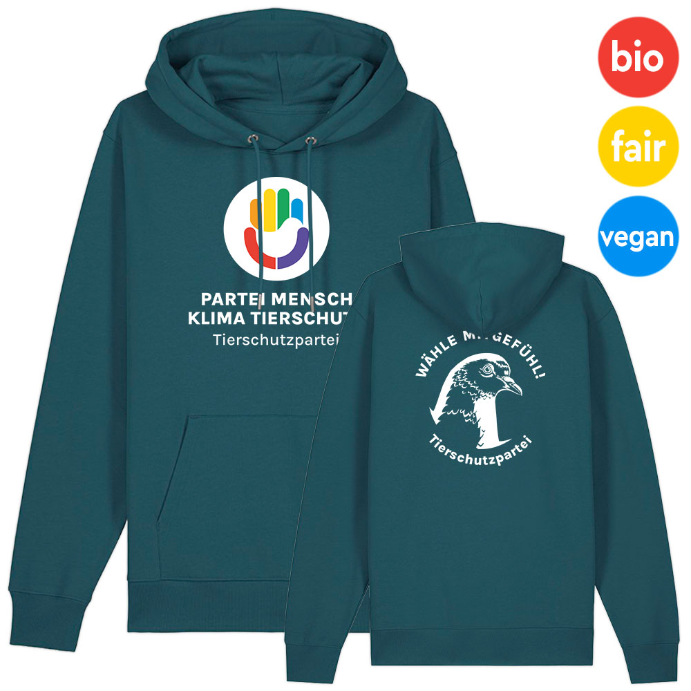 Hoodie »Logo + Taube« 3XL petrol (altes Logo)