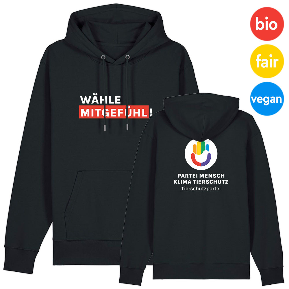 Hoodie »Wähle Mitgefühl + Logo«