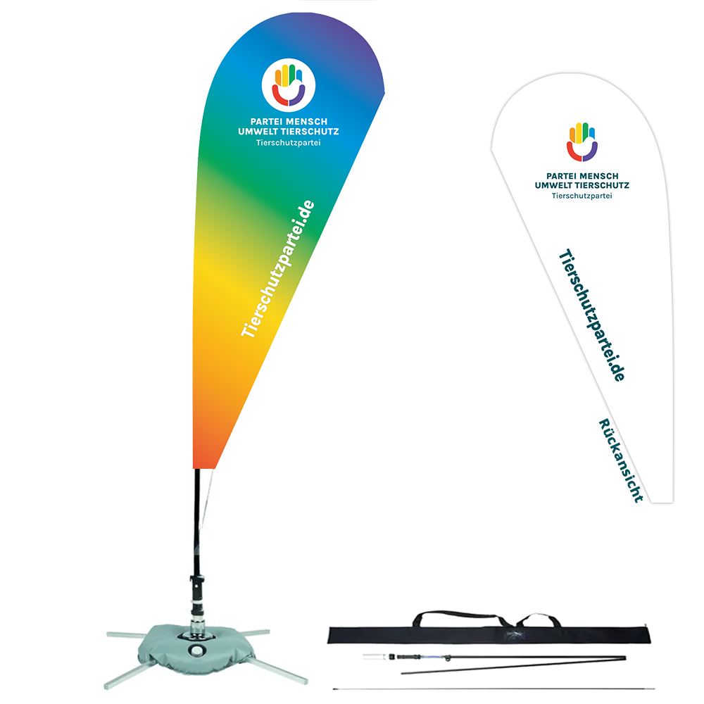 Beach-/Dropflag »Regenbogen« 330cm