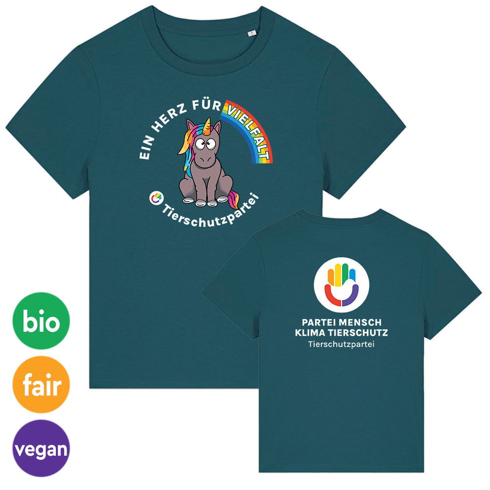 T-Shirt »Einhorn Vielfalt« femininer Schnitt