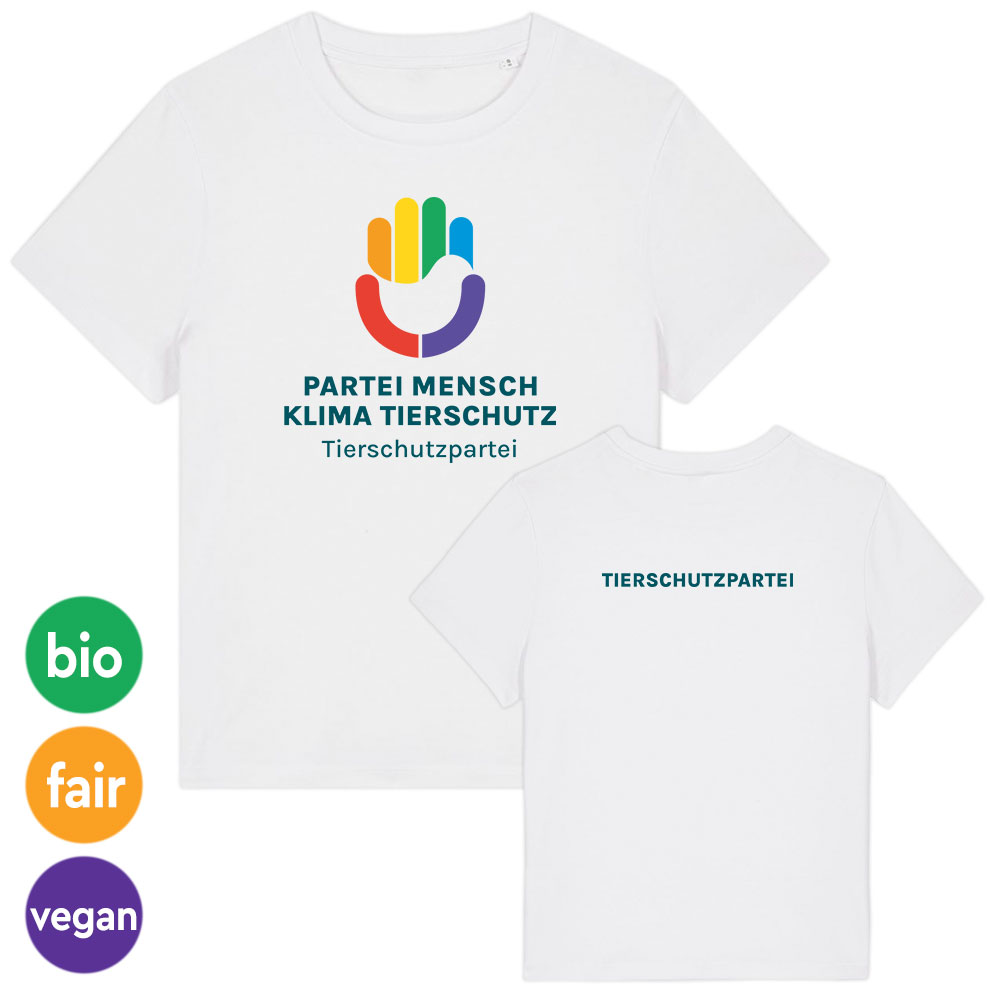 T-Shirt »Logo + TIERSCHUTZPARTEI« femininer Schnitt