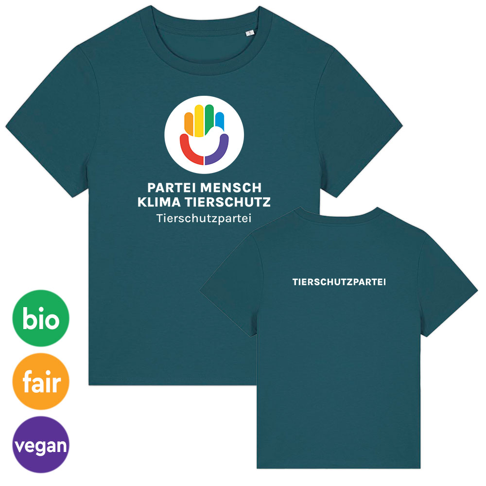 T-Shirt »Logo + TIERSCHUTZPARTEI« femininer Schnitt