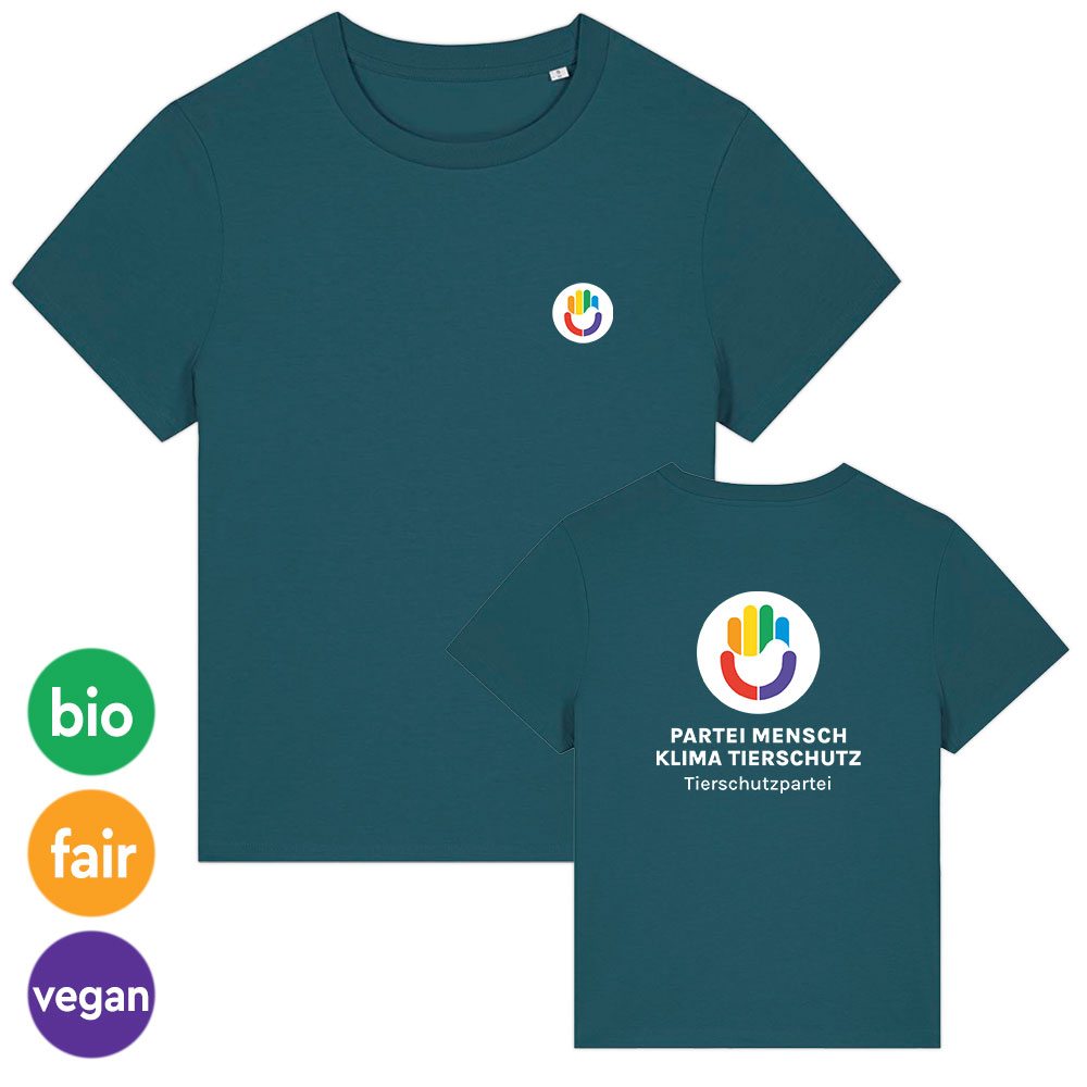 T-Shirt »TSP Signet + Logo« femininer Schnitt XS petrol