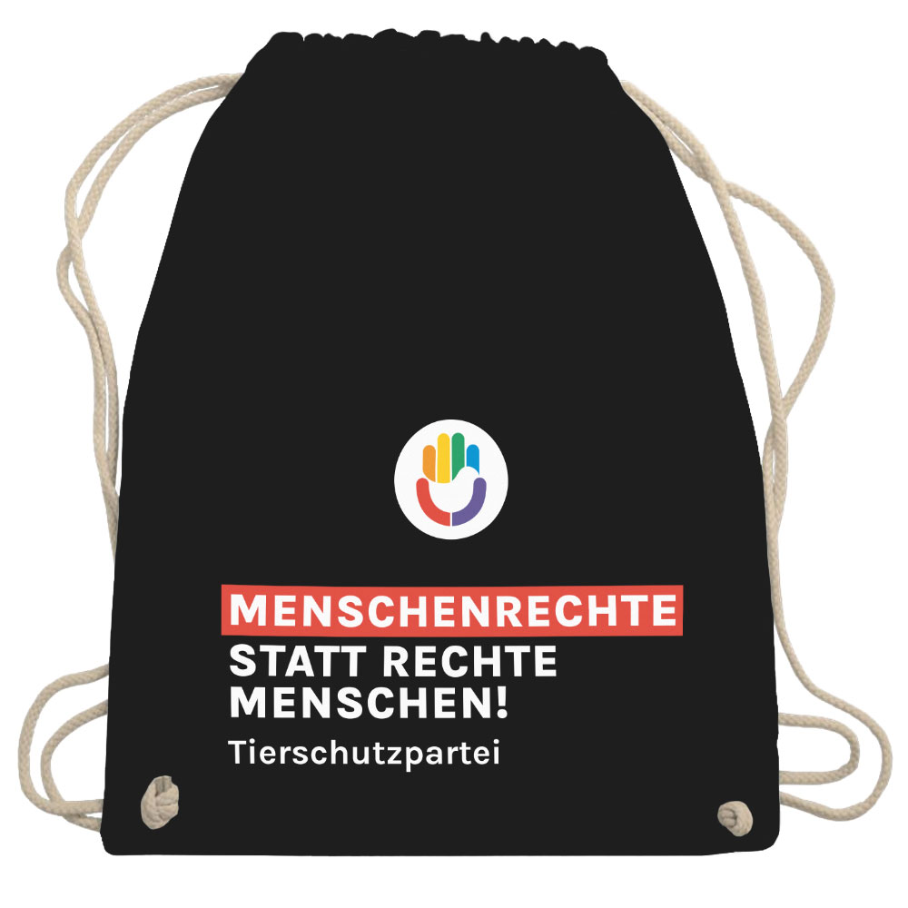 Turnbeutel / Stoff-Rucksack »Menschenrechte«